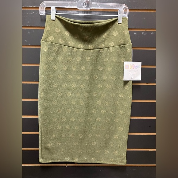 Olive Green Polka Dot Cassie Skirt - Picture 1 of 2